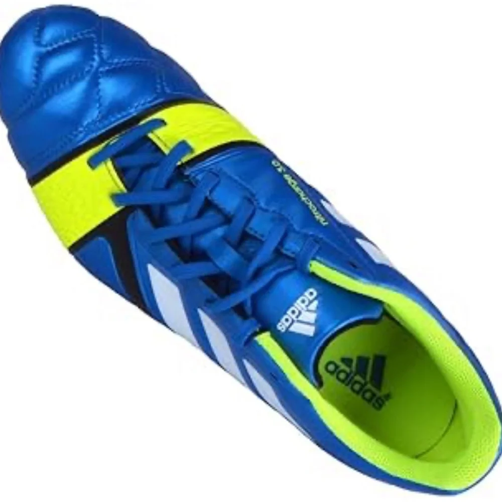 Adidas Vibrant Blue and Neon Yellow Cleats nitrocharge RUNNING shoes soccer
